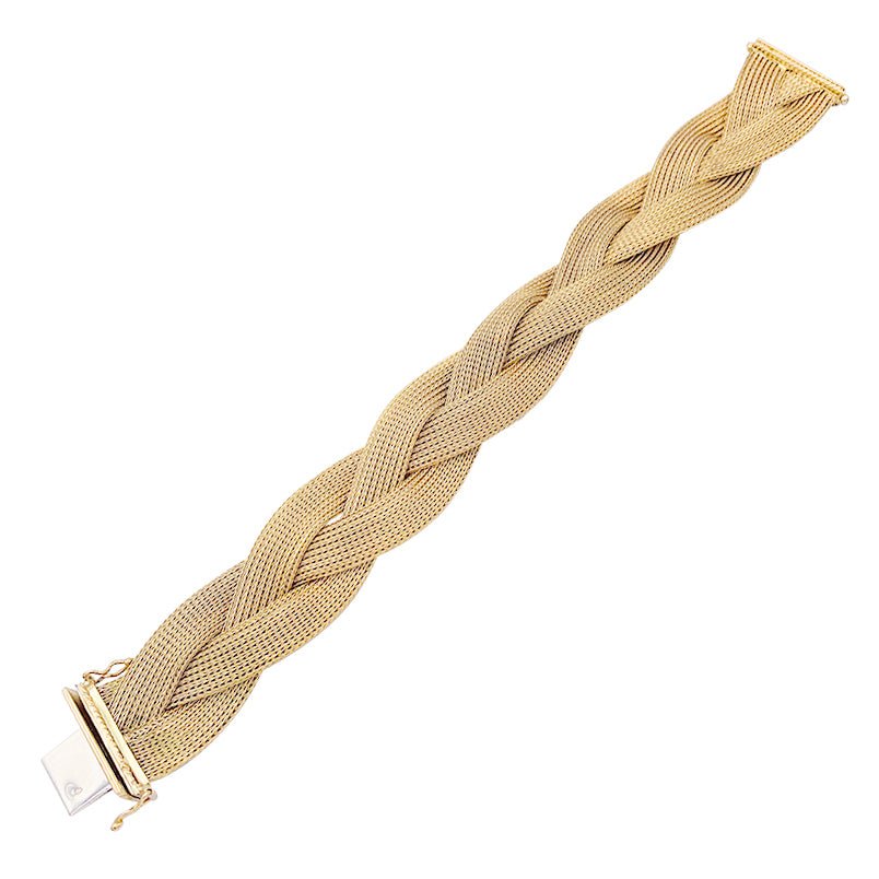 Bracelet tresse or jaune - Castafiore
