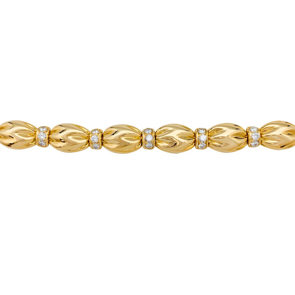 Bracelet VAN CLEEF & ARPELS, "Drapé", or jaune, diamants - Castafiore
