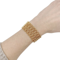 Bracelet vintage Cartier, "Résille", or jaune - Castafiore