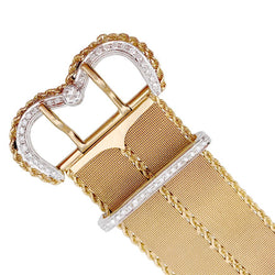 Bracelet vintage "Ceinture", or rose et diamants - Castafiore