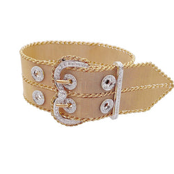 Bracelet vintage "Ceinture", or rose et diamants - Castafiore