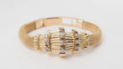 Bracelet vintage en or jaune et diamants - Castafiore