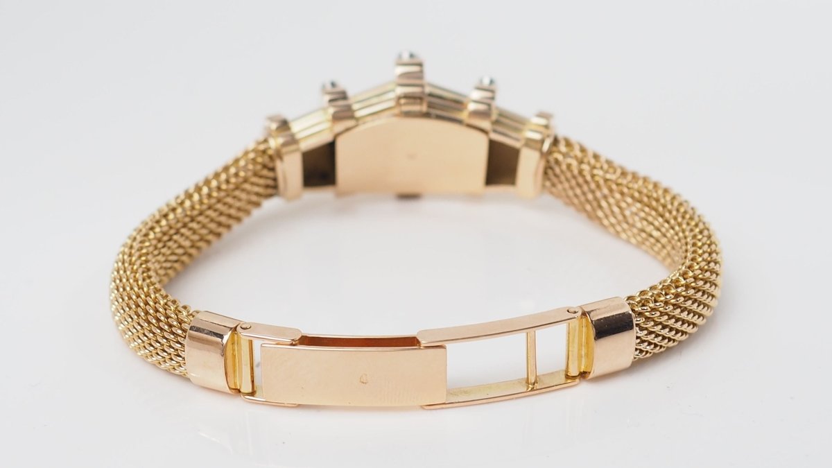 Bracelet vintage en or jaune et diamants - Castafiore