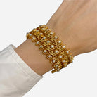 Bracelet vintage en or rose, platine et diamants - Castafiore