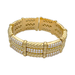 Bracelet vintage, or jaune et diamants - Castafiore