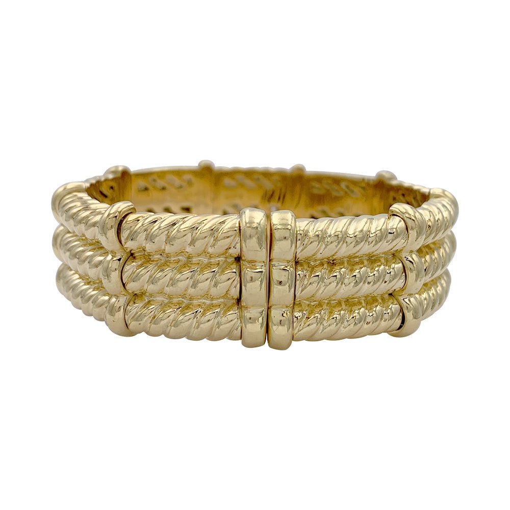 Bracelet vintage, or jaune et diamants - Castafiore