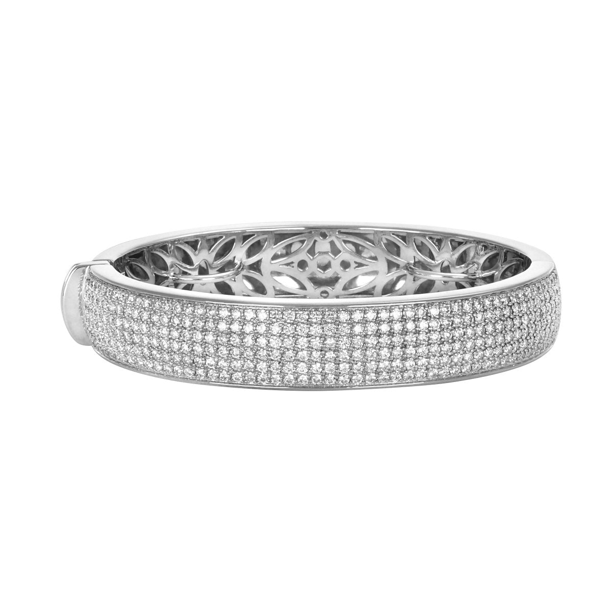 Bracelet Waskoll Rigide Or Gris et Diamants - Castafiore