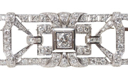 Broche ancienne en or blanc et diamants - Castafiore