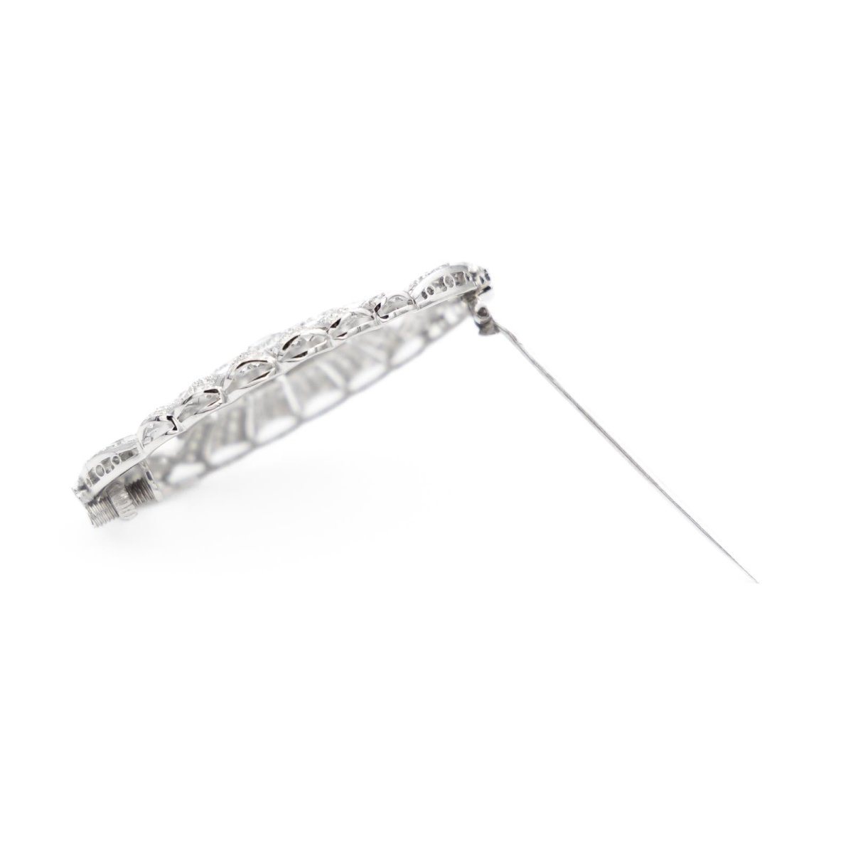 Broche Art déco en or blanc et diamant - Castafiore