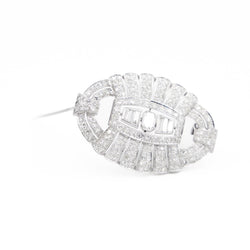 Broche Art déco en or blanc et diamant - Castafiore