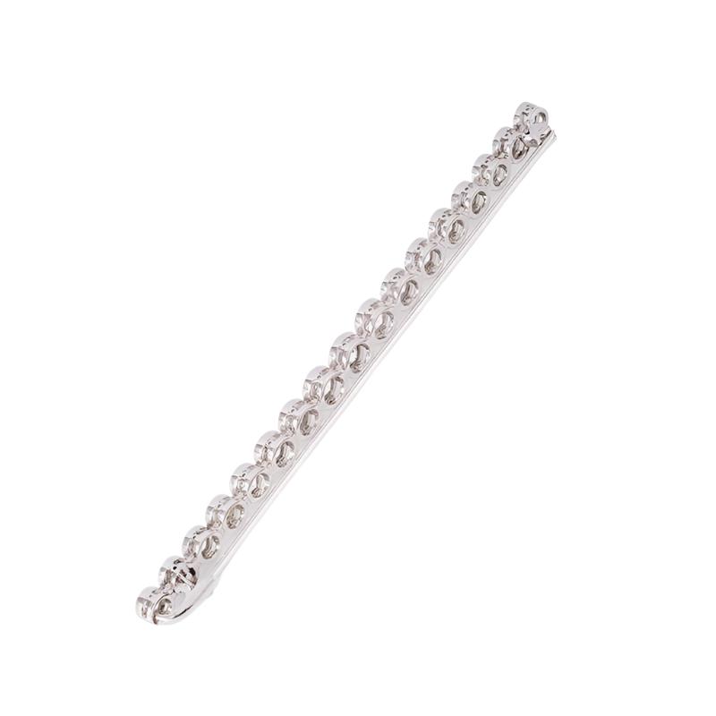 Broche Barette en or blanc et diamants - Castafiore