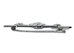 Broche barette en platine et diamants, vers 1900 - Castafiore