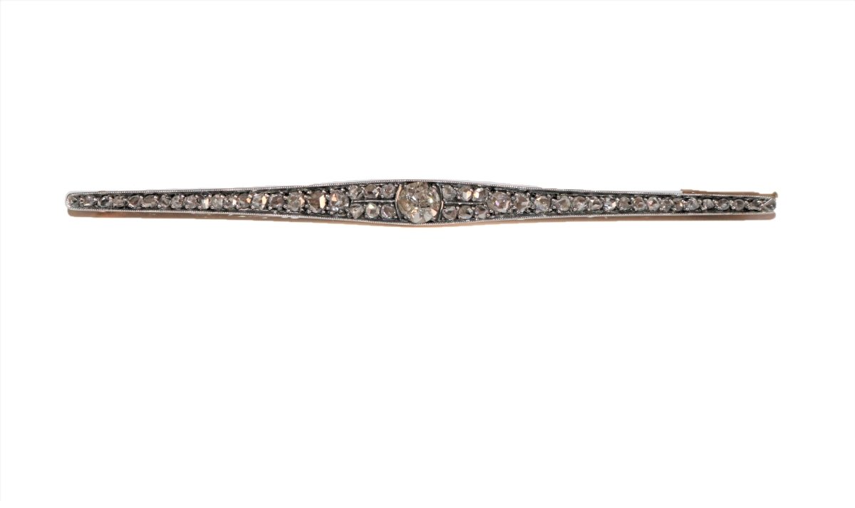 Broche-barrette Art Déco Diamants - Castafiore