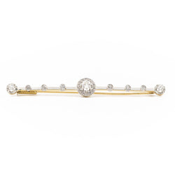 Broche Barrette en 2 ors et diamants - Castafiore