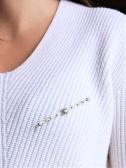 Broche Barrette en 2 ors et diamants - Castafiore