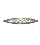 Broche Barrette en or blanc, diamants et perles - Castafiore