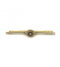 Broche Barrette en or blanc, platine, diamants et saphirs - Castafiore