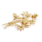 Broche “bouquet de fleurs” en or jaune et diamants - Castafiore