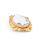 Broche Camée agate en or jaune - Castafiore