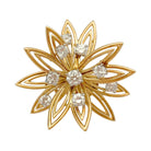 Broche CARTIER "Fleur" en or jaune et diamants - Castafiore