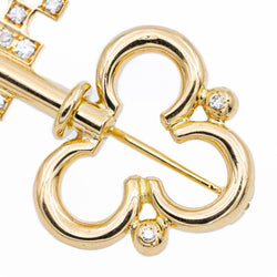 Broche Clé Or jaune Diamant - Castafiore