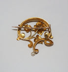 Broche Clip en or jaune et en perle - Castafiore