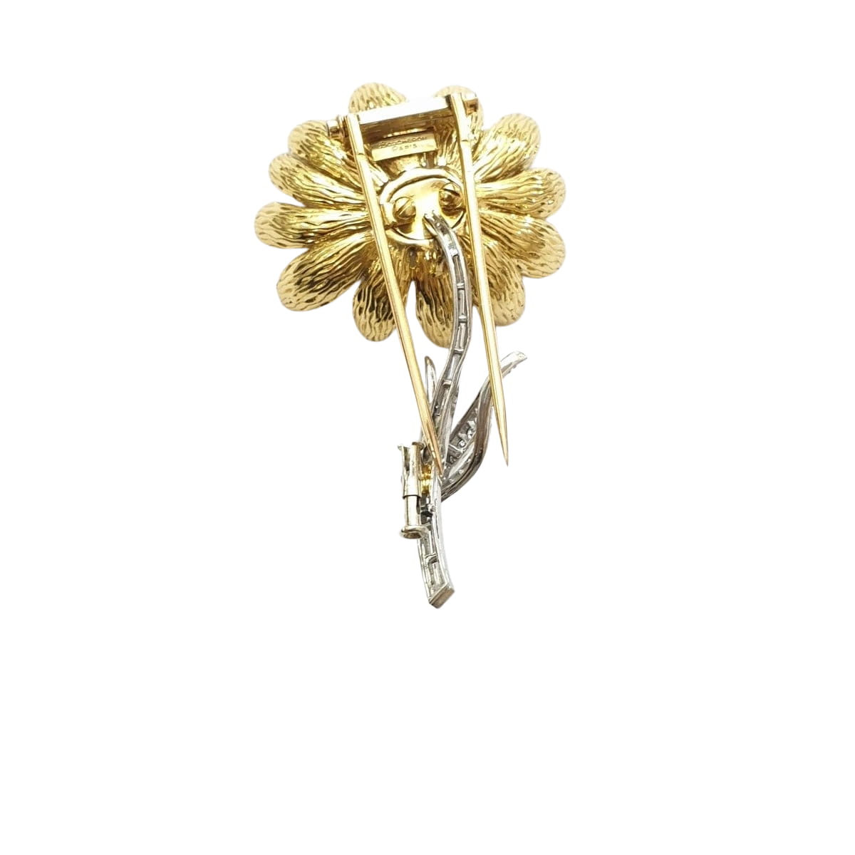 Broche clip marguerite signée Boucheron - Castafiore