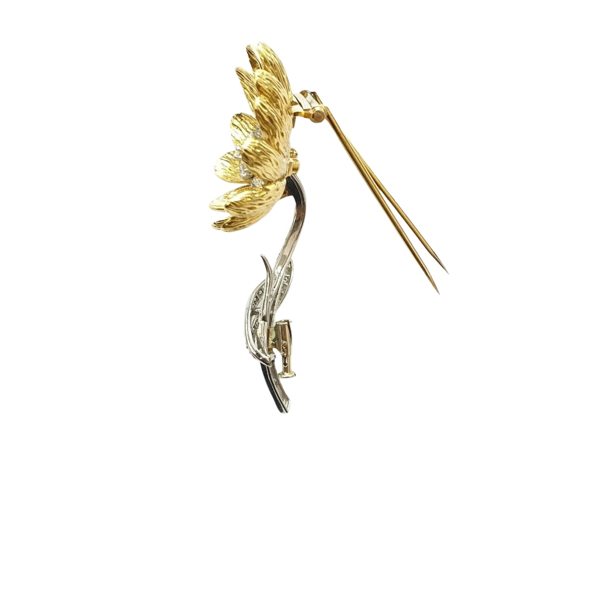 Broche clip marguerite signée Boucheron - Castafiore