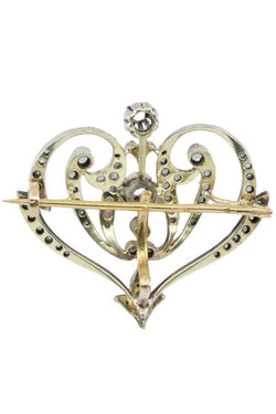 BROCHE DIAMANTS ART NOUVEAU - Castafiore