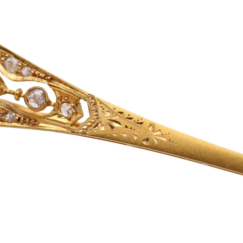 Broche élisabéthaine en or avec diamants et rubis. Deuxième main - Castafiore