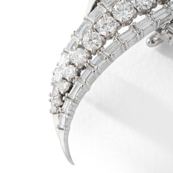 Broche en or blanc et diamants - Castafiore