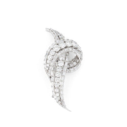Broche en or blanc et diamants - Castafiore