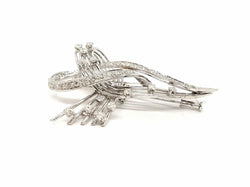 Broche en or blanc et diamants - Castafiore