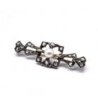 Broche en or jaune, argent, perle et diamants - Castafiore