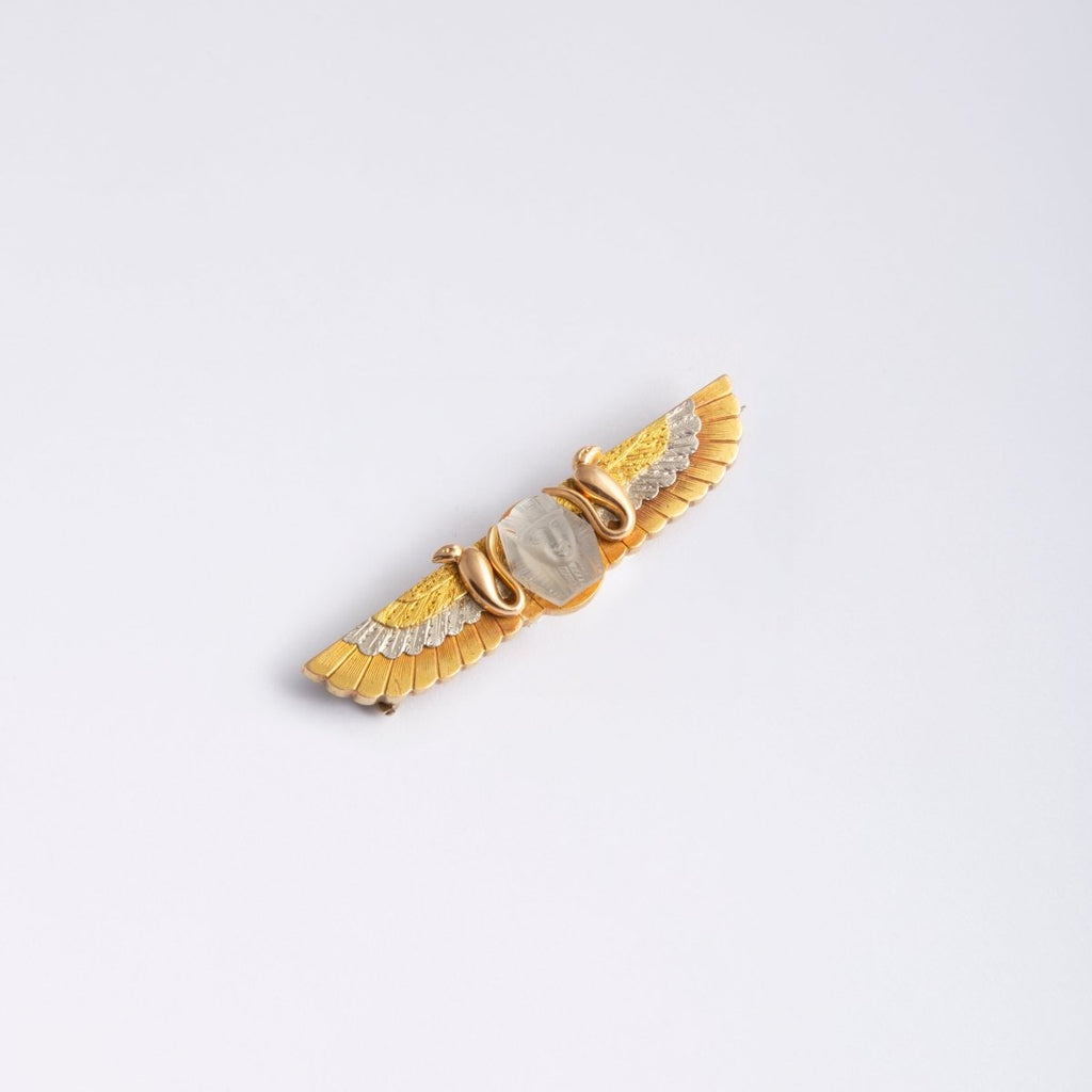 Broche en or jaune "tête égyptienne" - Castafiore