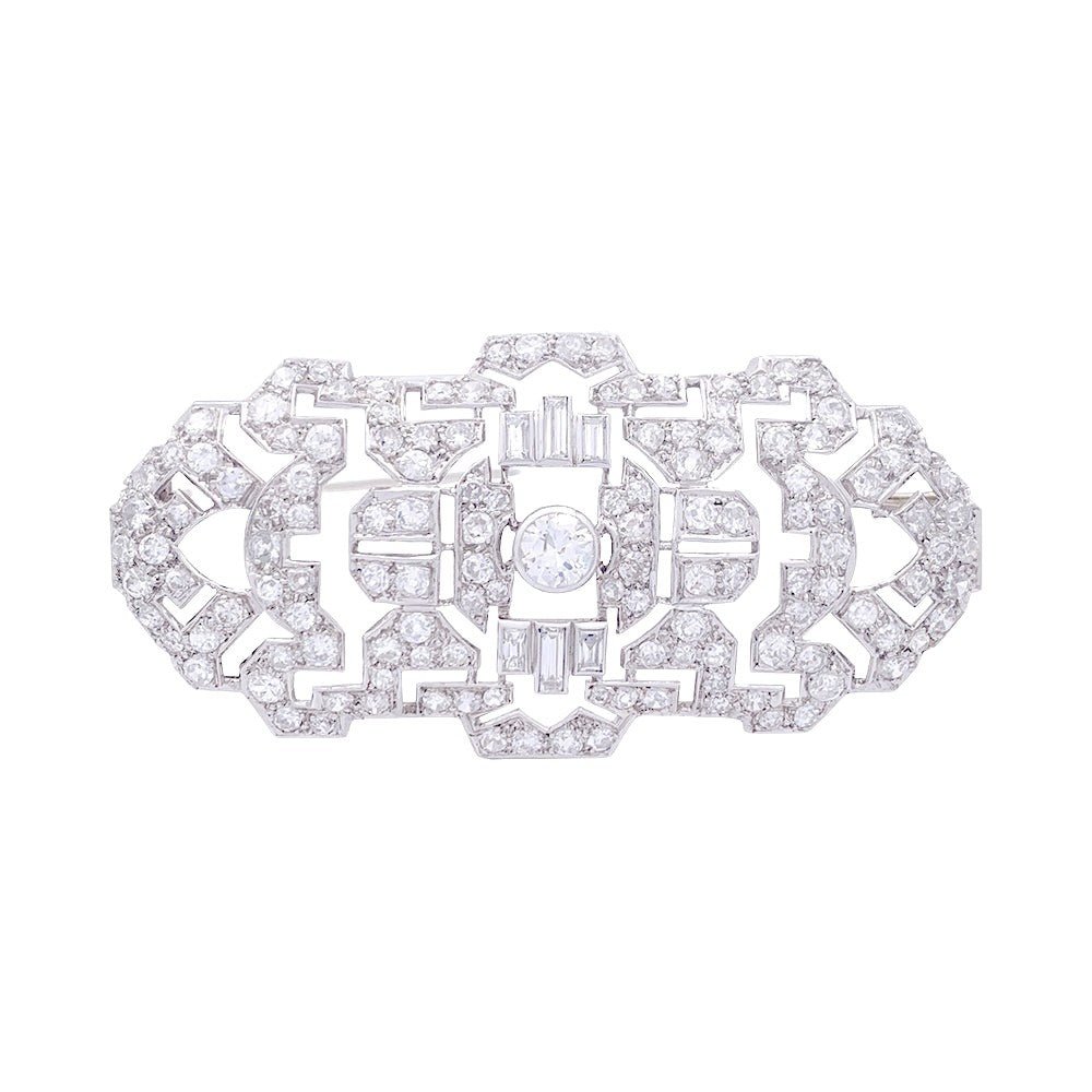 Broche en platine et diamants - Castafiore