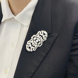Broche en platine et diamants - Castafiore