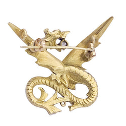 Broche Épingle "Chimère" en or jaune et diamant - Castafiore