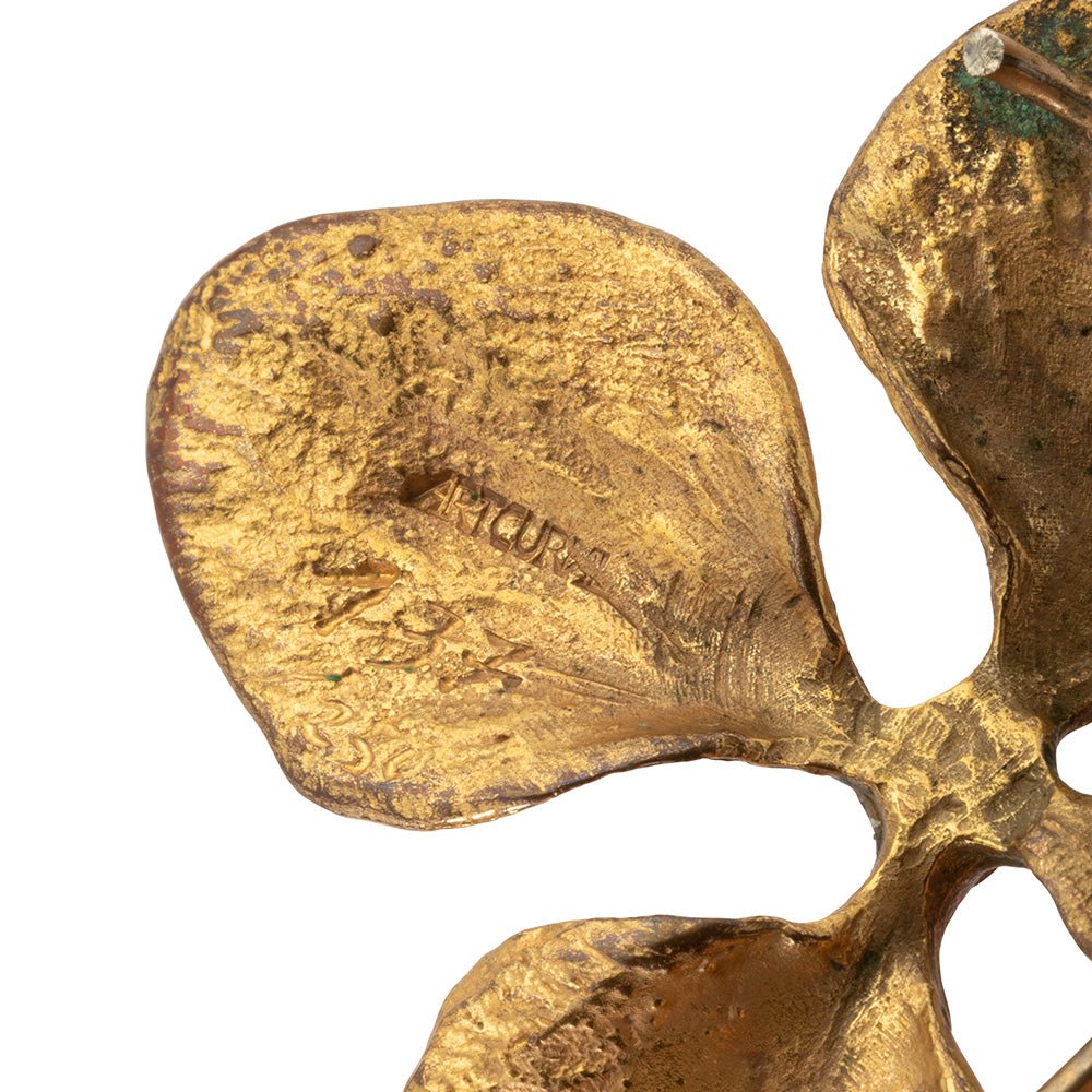 Broche Fleur CLAUDE LALANNE en or jaune - Castafiore
