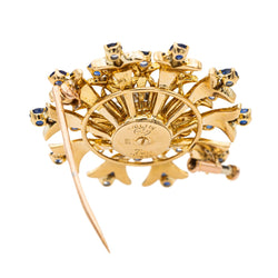 Broche Fleur en or jaune et diamants - Castafiore