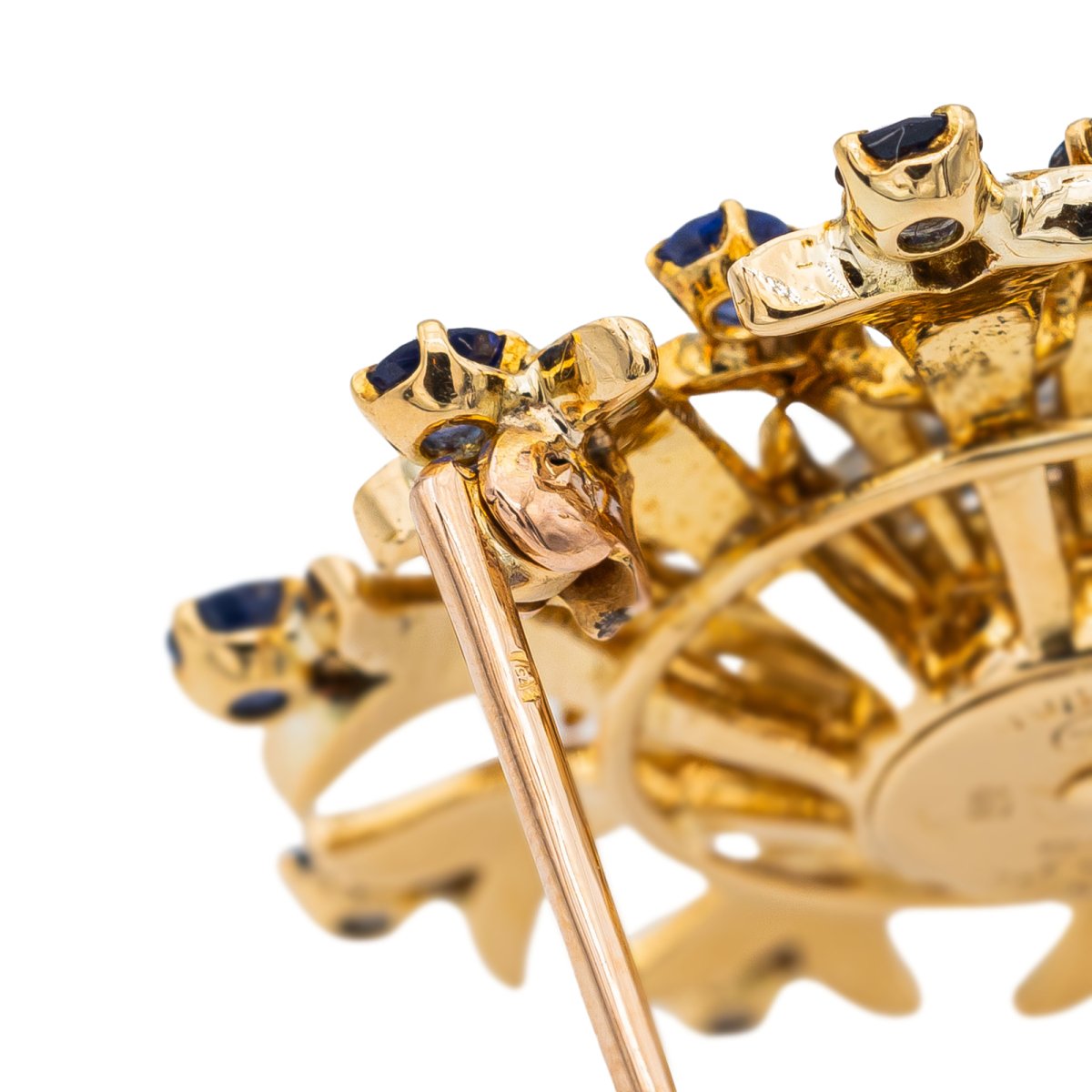 Broche Fleur en or jaune et diamants - Castafiore