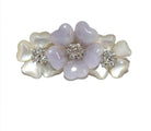 Broche fleurs nacre, jade et diamants - Castafiore