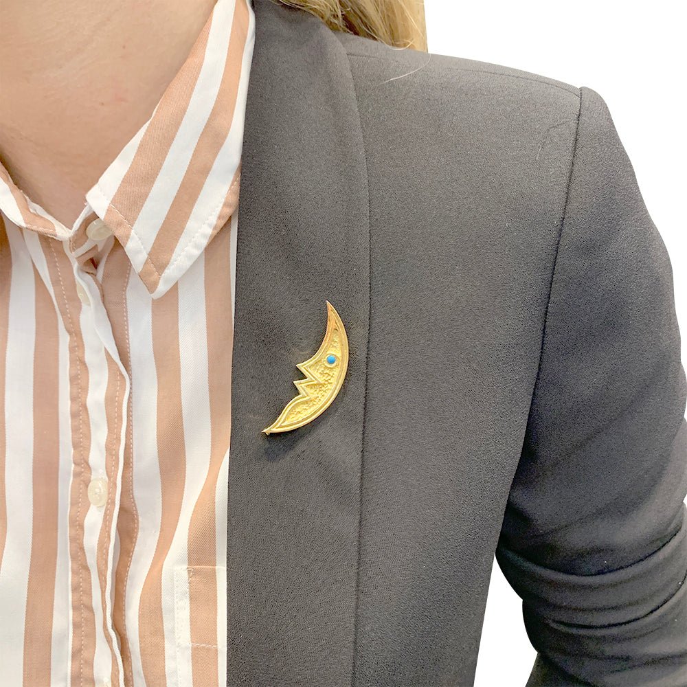 Broche G.Braque, "Croissant de Lune", or jaune - Castafiore