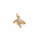 Broche Grenouille en or jaune pavée diamants - Castafiore