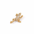 Broche Grenouille en or jaune pavée diamants - Castafiore