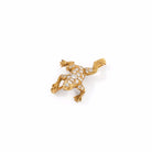 Broche Grenouille en or jaune pavée diamants - Castafiore