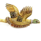 Broche HERMES en or jaune, platine, émeraudes, tourmalines vertes, diamants et citrines - Castafiore