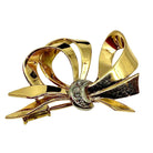 Broche noeud en or et platine et diamants - Castafiore