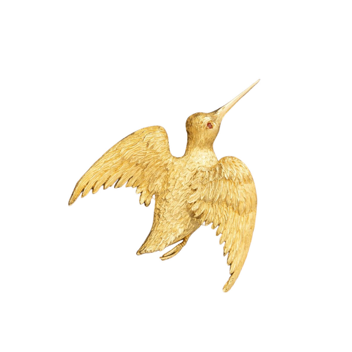 Broche oiseau en or jaune - Castafiore