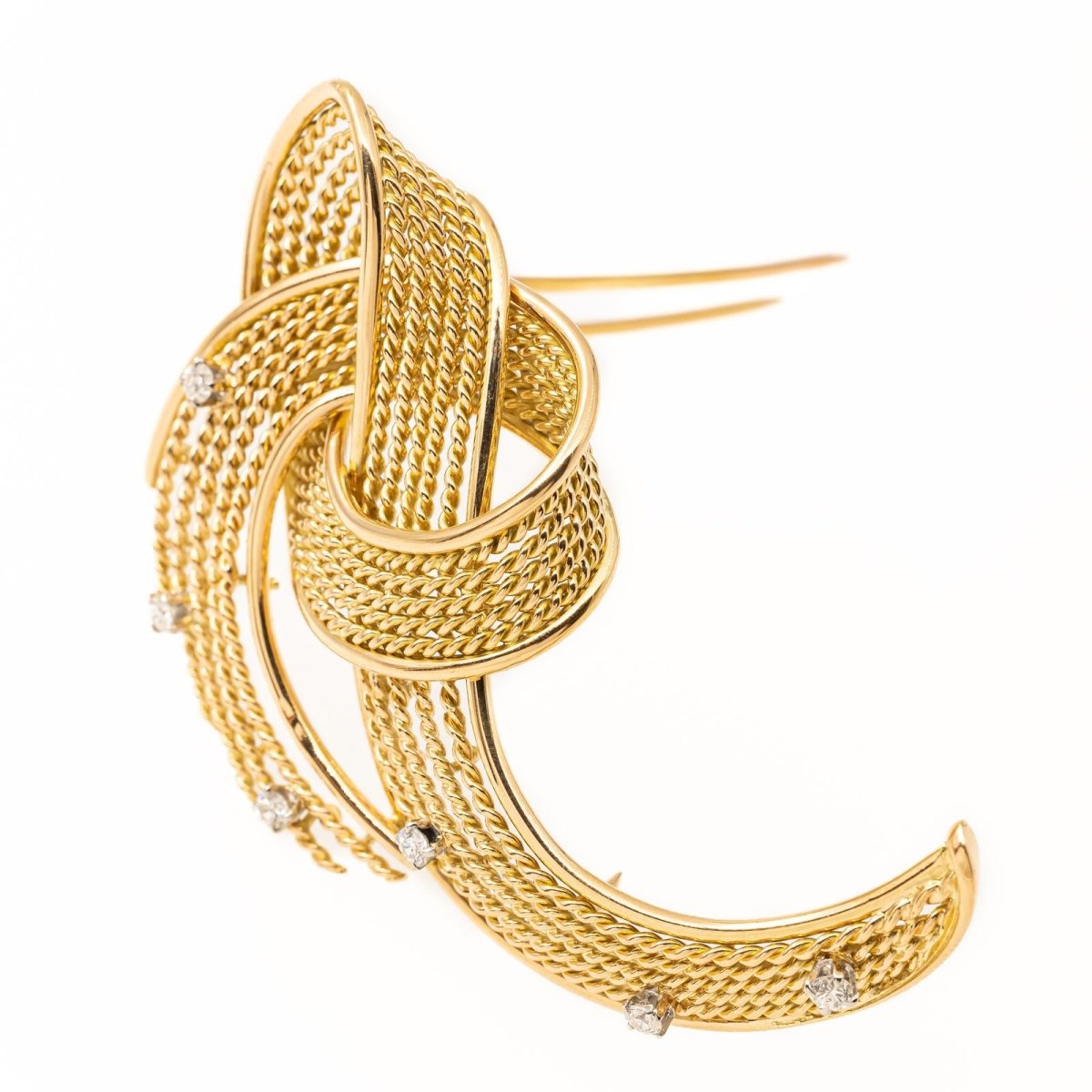 Broche Or jaune Diamant - Castafiore